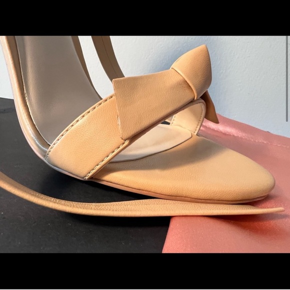 Cult Of Coquette, Pegah Nude Vegan Leather Bow Heels - 8 - Picture 3 of 7